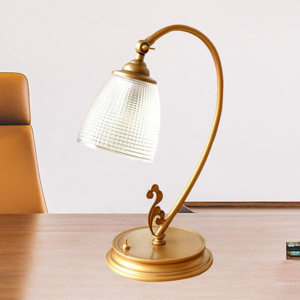 BrightLux - Lampe avec Éclairage Vintage en Métal Doré