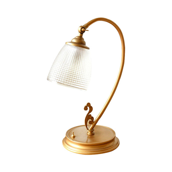 BrightLux - Lampe avec Éclairage Vintage en Métal Doré