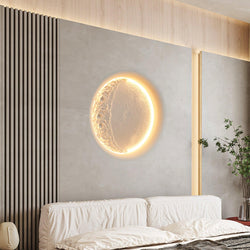 DEMI LUNE | Applique murale blanche au design lunaire réaliste