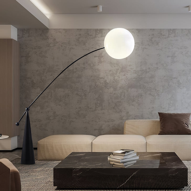 VERA | Lampadaire boule en verre élégant pour une ambiance moderne et chaleureuse