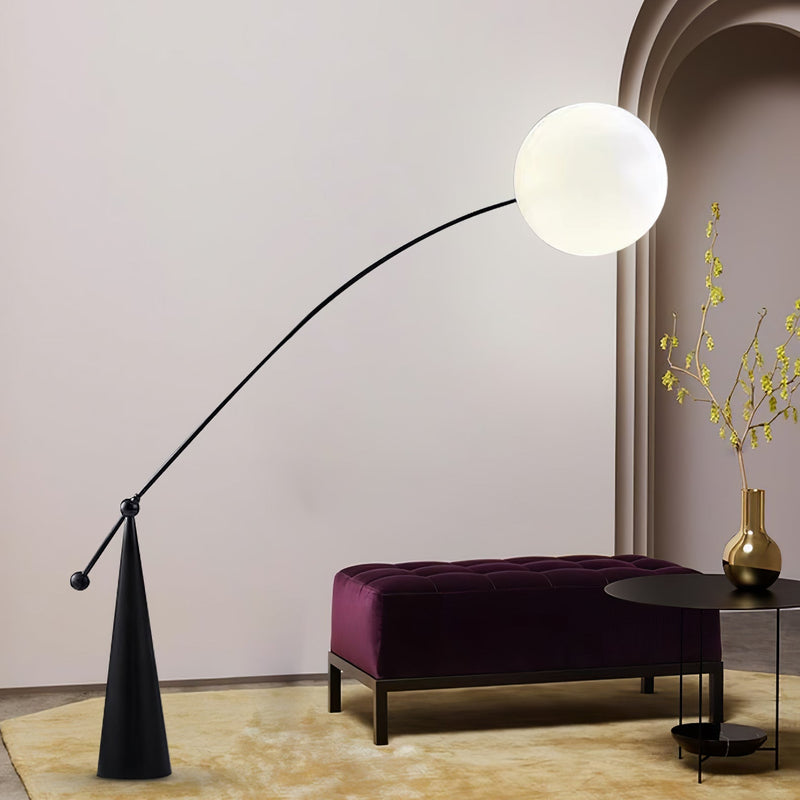 VERA | Lampadaire boule en verre élégant pour une ambiance moderne et chaleureuse