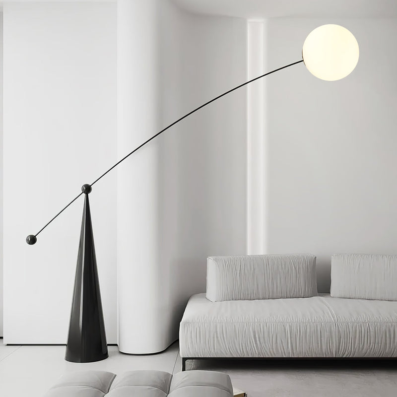 VERA | Lampadaire boule en verre élégant pour une ambiance moderne et chaleureuse