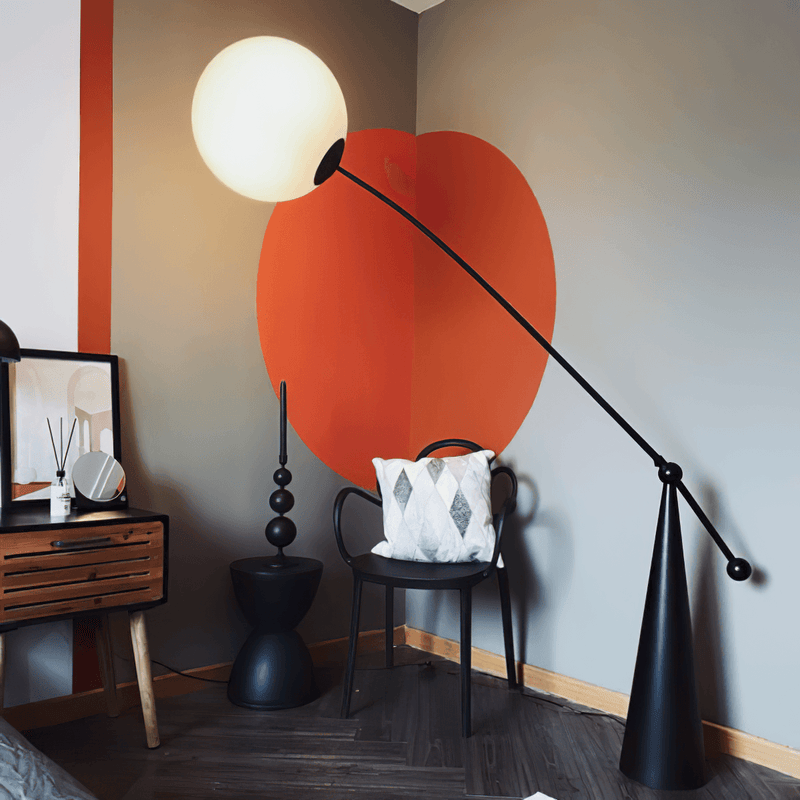 VERA | Lampadaire boule en verre élégant pour une ambiance moderne et chaleureuse