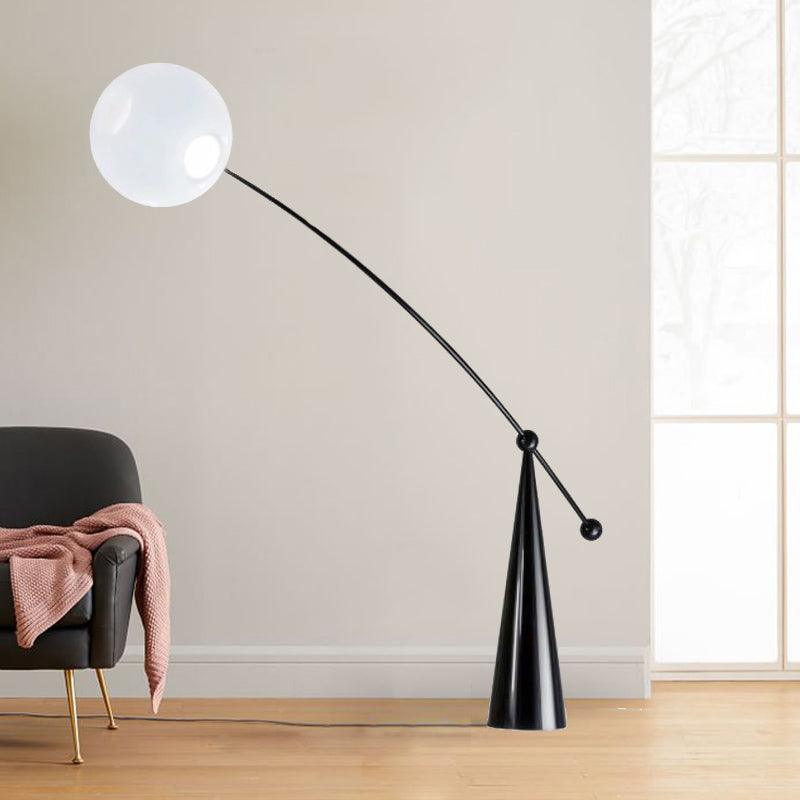 VERA | Lampadaire boule en verre élégant pour une ambiance moderne et chaleureuse