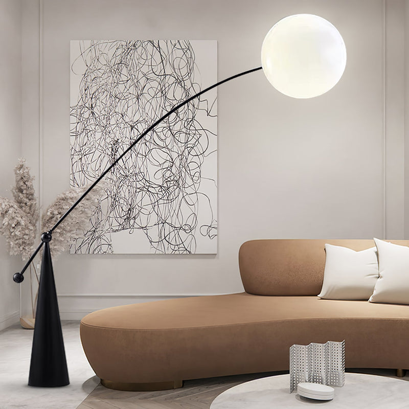 VERA | Lampadaire boule en verre élégant pour une ambiance moderne et chaleureuse