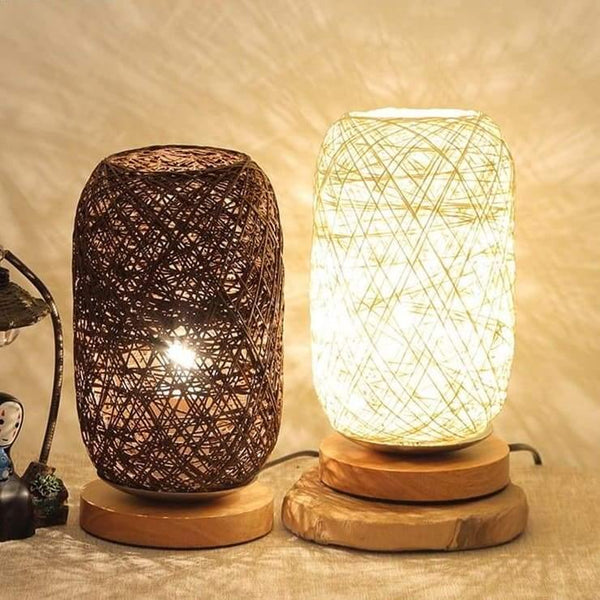 ROTIN | Lampe de chevet en rotin naturel au design chaleureux et apaisant